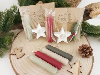 Wichtelgeschenk Kerzenset Weihnachten mit Stern