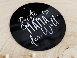 Kreative handgefertigte Deko Acrylglas Anhänger Beste Mama der Welt